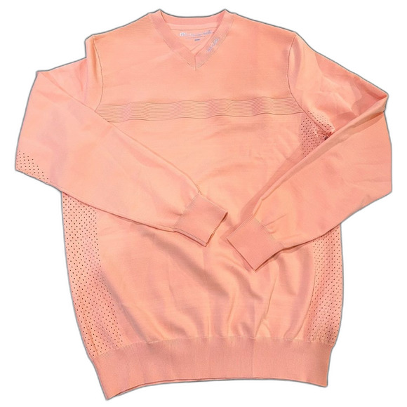 Travis Mathew Heather Flamingo V-Neck Golf Sweater Men’s L Soft Knit NWT - Picture 6 of 6